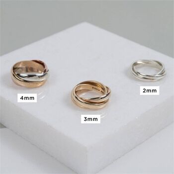 Walton Solid White Gold Russian Wedding Ring, 7 of 8