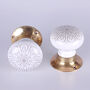 G Decor Success Set Of Handcrafted Ceramic Porcelain Mortice Door Handles, Internal Turning Knobs For Room Doors With Solid Brass Finish, thumbnail 5 of 5