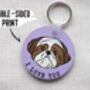 Personalised Shih Tzu Keyring, thumbnail 3 of 6