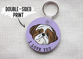 Personalised Shih Tzu Keyring, 3 of 6