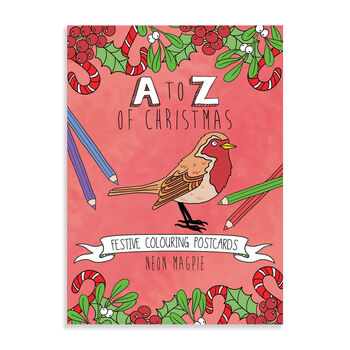 A To Z Of Christmas Colouring In Postcard Set, 4 of 4