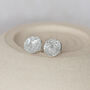 Sterling Silver Textured Circle Studs, thumbnail 3 of 9