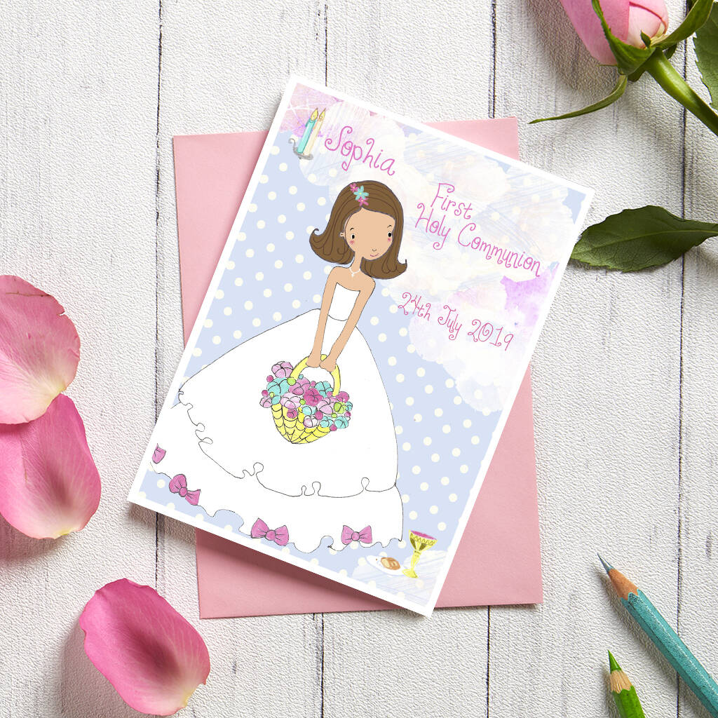 Personalised First Holy Communion Card By Caragh Buxton 