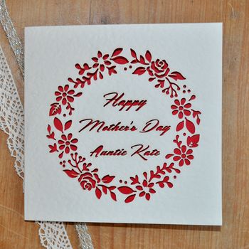 Laser Cut Personalised Mother's Day Card, 2 of 3
