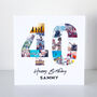 Personalised 40th Birthday Photo Collage Card, thumbnail 2 of 8