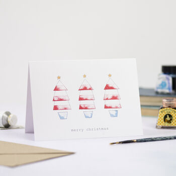 Watercolour Christmas Cards Pack Of Eight, 8 of 11
