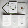 Woodland Foliage Wedding Invitation, thumbnail 3 of 6