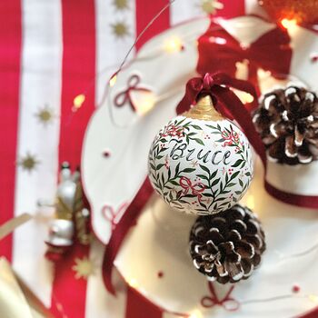 Personalised Hand Painted Ceramic Bauble, 6 of 10