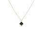 Yellow Gold Pendant Birthstone Necklace May Emerald, thumbnail 2 of 5