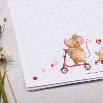 A4 Letter Writing Paper With Scooting Mice, 2 of 4