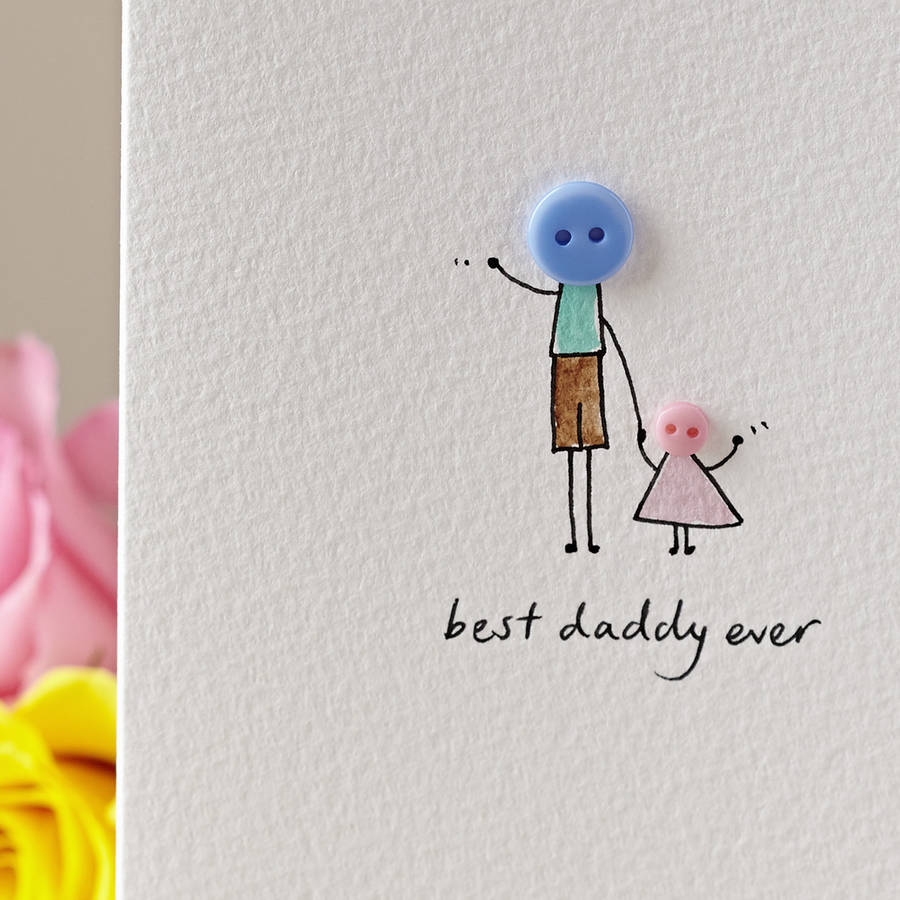 Personalised 'Button Daddy' Handmade Card, 1 of 12