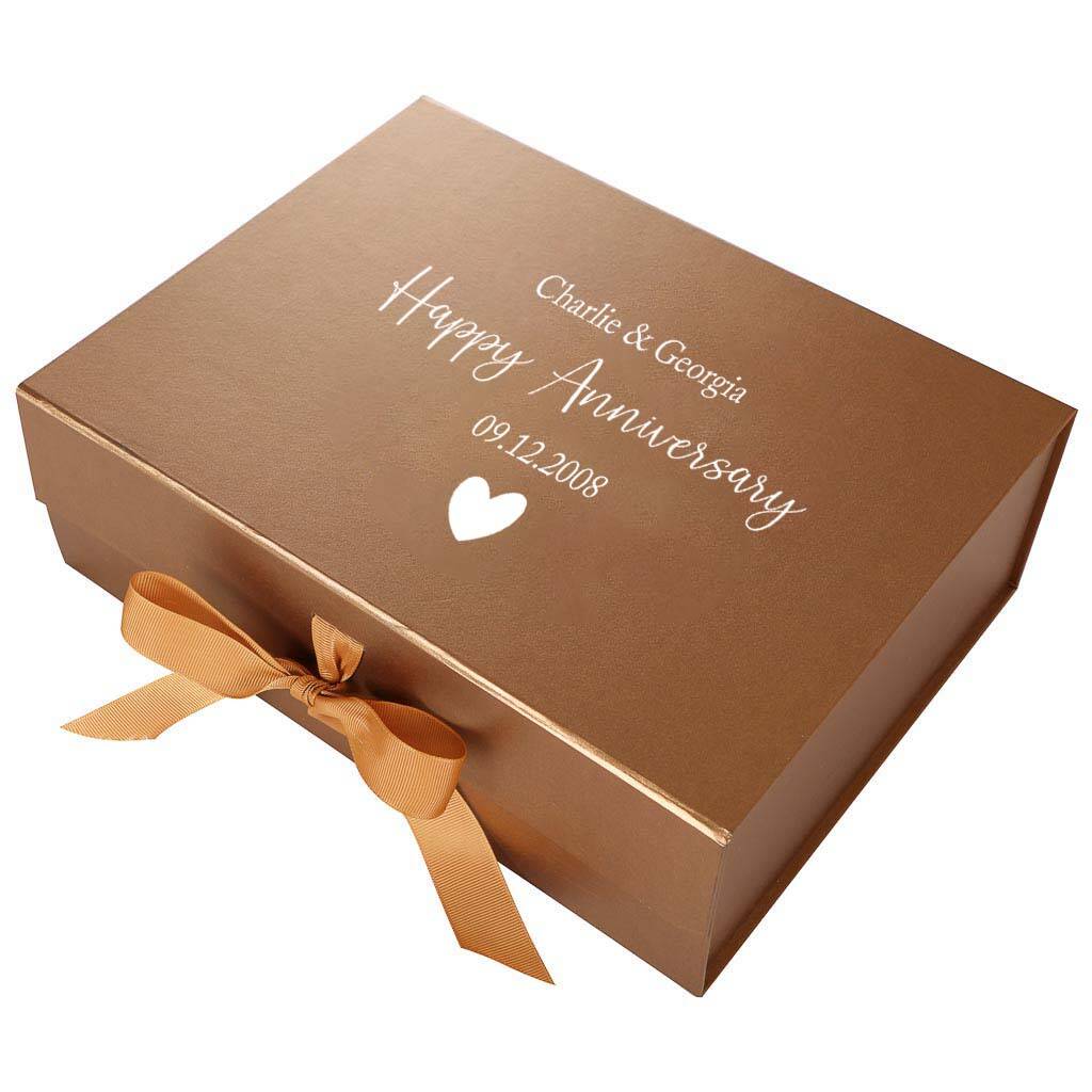 luxury personalised anniversary gift box by dibor