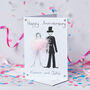 Handmade Personalised 3D Anniversary Congratulations Card, thumbnail 1 of 4