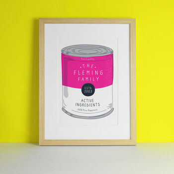 Family Personalised Print Gift Soup Pop Art, 2 of 6
