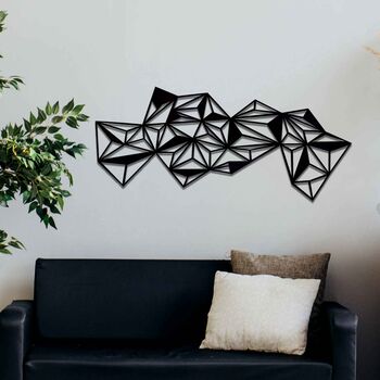 Modern 3D Polygon Wooden Wall Art Decor Abstract Design, 5 of 8