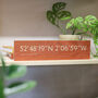 Personalised Wooden Oak Bus Blind Coordinates, thumbnail 8 of 12