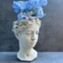 Roman Lady Head Plant Pot Handcrafted In/Outdoor Pot, thumbnail 9 of 9
