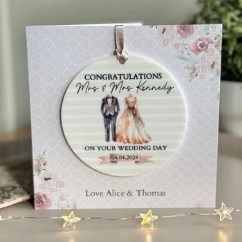 Wedding Personalised Detachable Keepsake Card, 2 of 2