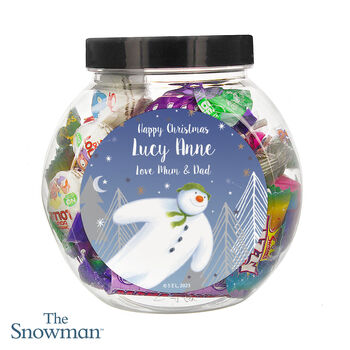 Personalised The Snowman Sweet Jar – Stocking Filler, 4 of 4