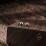 Tiny Emerald Green Cz Marquise Screw Back Earrings, thumbnail 2 of 12