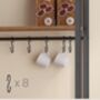 Coffee Bar Cabinet Bakers Rack With Outlet, thumbnail 6 of 7