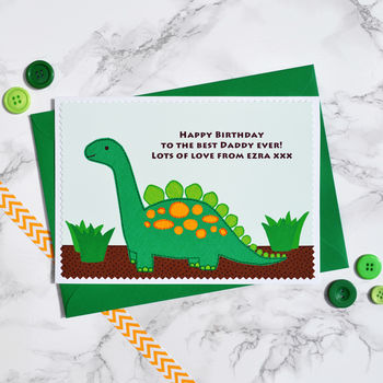 'Dinosaur' Personalised Birthday Card, 3 of 4