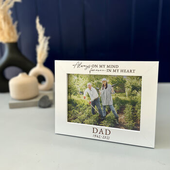 Personalised Dad Memorial Photo Frame Sympathy Gift, 5 of 9