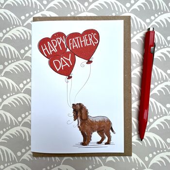 Working Cocker Spaniel Father's Day Card, 2 of 7