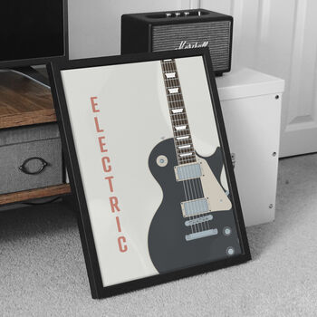 Electric Guitar Print | Les Paul Music Poster, 2 of 7