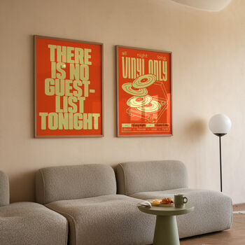 Guestlist Print | Typographic Poster | Wall Art | Aesthetic | Typographic | Trendy | Party Artwork | Club | House Music | Groovy, 3 of 10