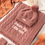 Toffee Moon Personalised Luxury Knitted Baby Blanket, thumbnail 8 of 12