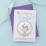 Personalised Little Hug Token Floral Card For Auntie, thumbnail 1 of 6
