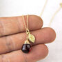 Silver Or Gold Wrapped Birthstone Initial Necklace, thumbnail 2 of 11