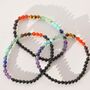 Dainty Seven Chakra And Black Tourmaline Bead Bracelet, thumbnail 4 of 5