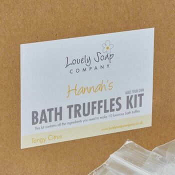 Personalised Bath Truffle Making Kit, 2 of 5