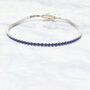 Sapphire Gemstone Sterling Silver Tennis Bracelet, thumbnail 1 of 5
