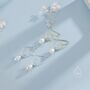 Sterling Silver Genuine Freshwater Pearl Drop Hook Earrings With Circle, thumbnail 6 of 10