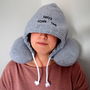 Personalised Down Time Hoodie Travel Neck Pillow, thumbnail 1 of 4