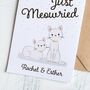Personalised Wedding Or Civil Ceremony Card With Cats, thumbnail 2 of 3