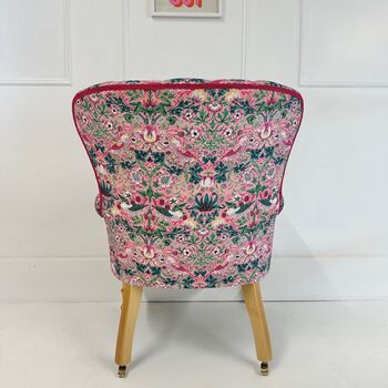 Statement Chair In Morris And Co Strawberry Thief, 5 of 5