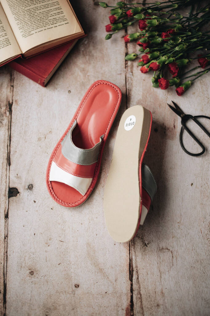 Woman's Red Slip On Slippers By ONAIE | notonthehighstreet.com