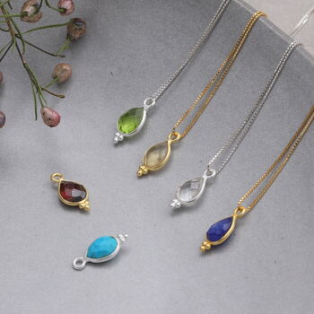 Sterling Silver Birthstone Necklace, 4 of 4