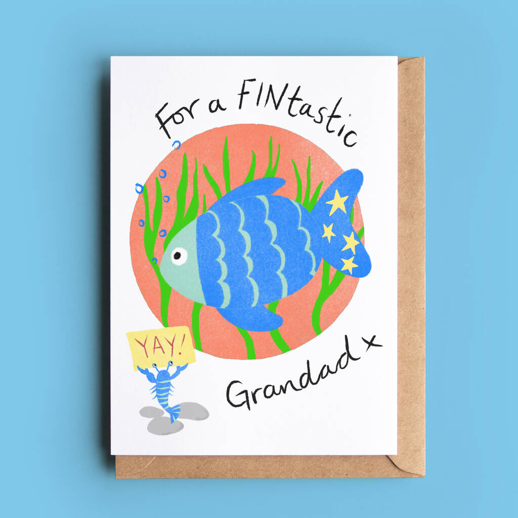 Fintastic Fish Card For Dad, Daddy Or Grandad, 1 of 4