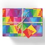 Rainbow Trees Christmas Wrapping Paper, thumbnail 1 of 3