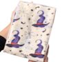 Halloween Witches Hats Print Scarf In Personalised Gift Box, thumbnail 2 of 4