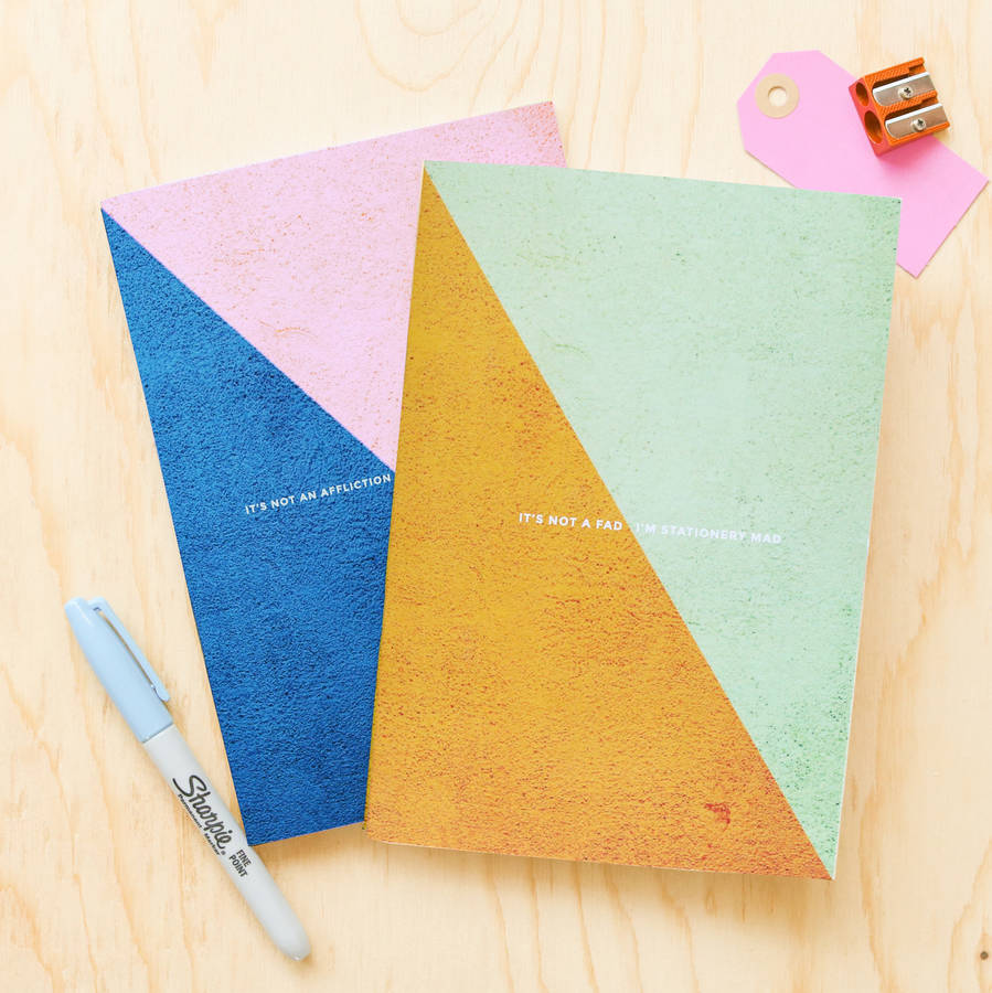 Stationery Addict Notebook Gift By Paper Craze