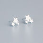 Sterling Silver Star Cluster Stud Earrings, thumbnail 3 of 6