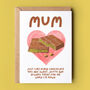 Dubai Chocolate Mother's Day Or Birthday Card For Mum, thumbnail 1 of 2