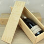 Personalised Floral Engraved Wooden Bottle Box, thumbnail 1 of 5