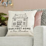 Personalised First House Cushion Gift For New Home, thumbnail 1 of 6